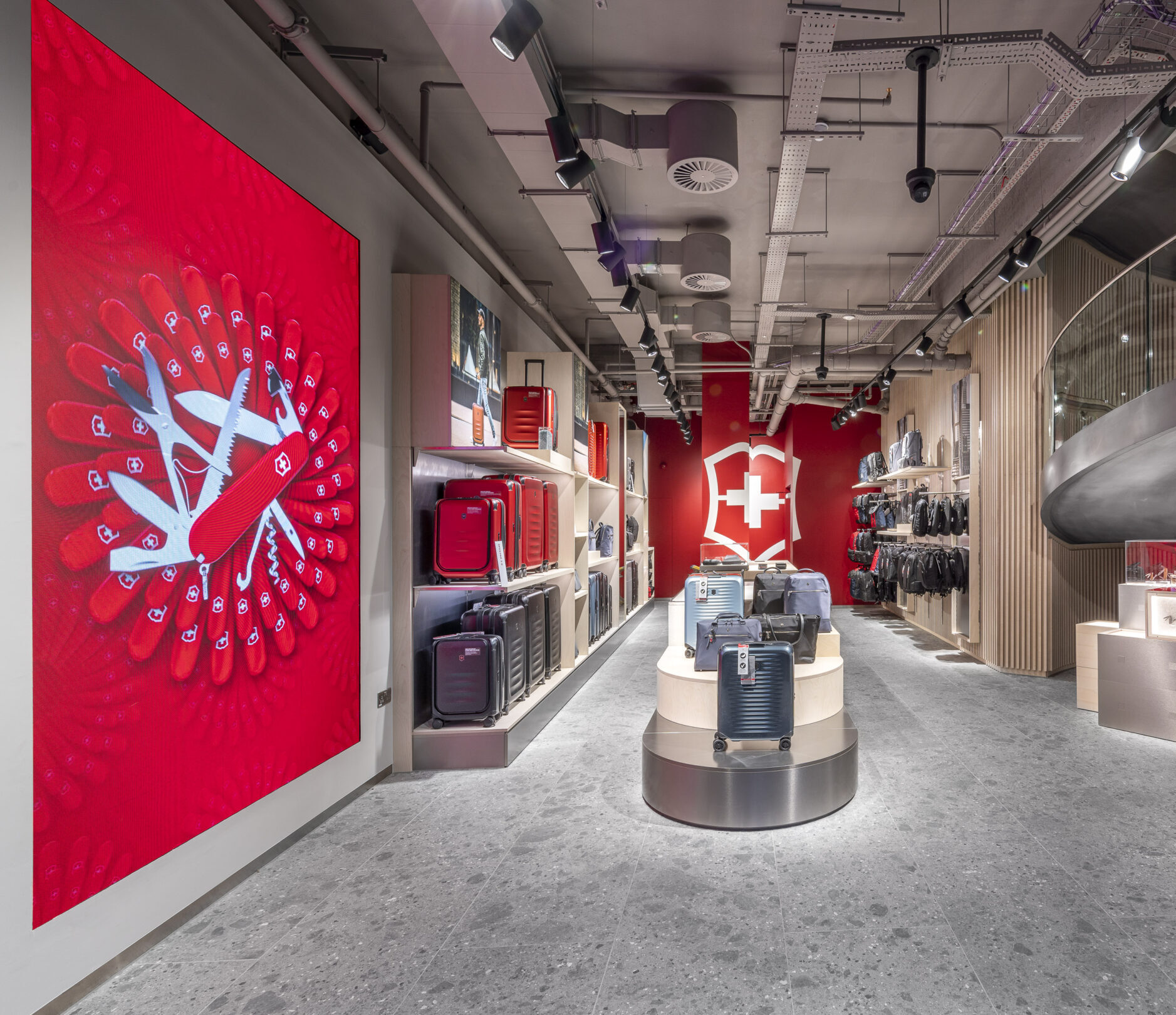 Digital Display in Victorinox's flagship store on Oxford Street.