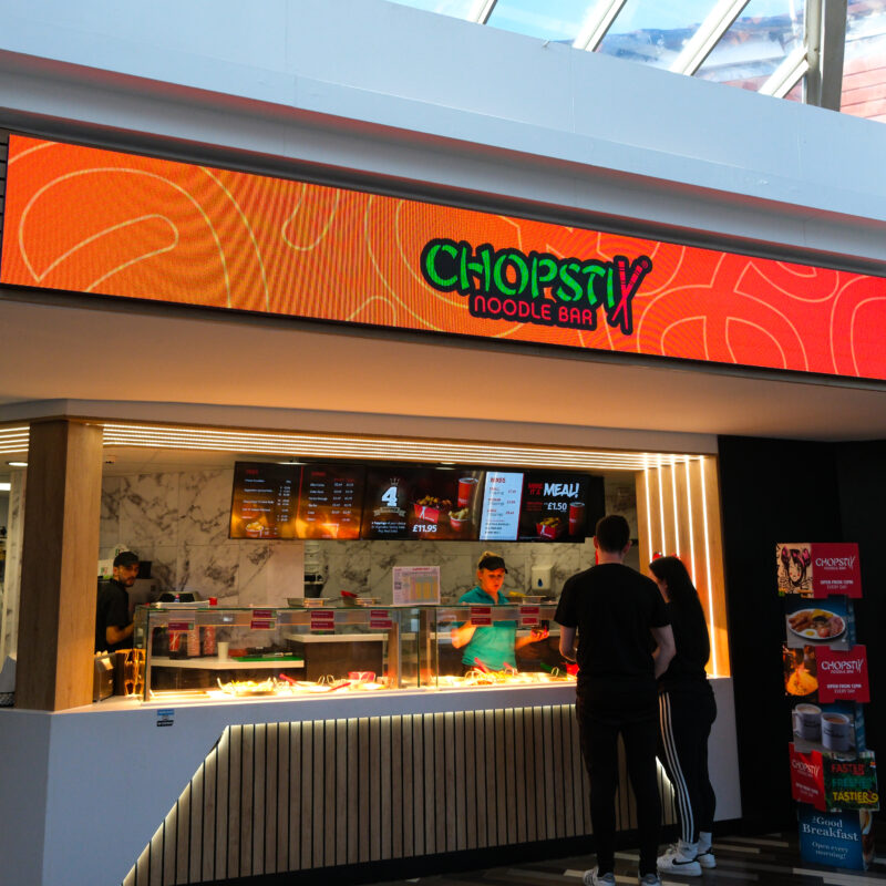 Chopstix restaurant at Welcome Break uses dayparting for menus and digital fascias